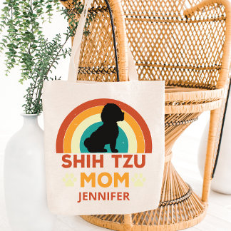 Vintag Shih Tzu Dog Mama Sunset Personalisiert Tragetasche