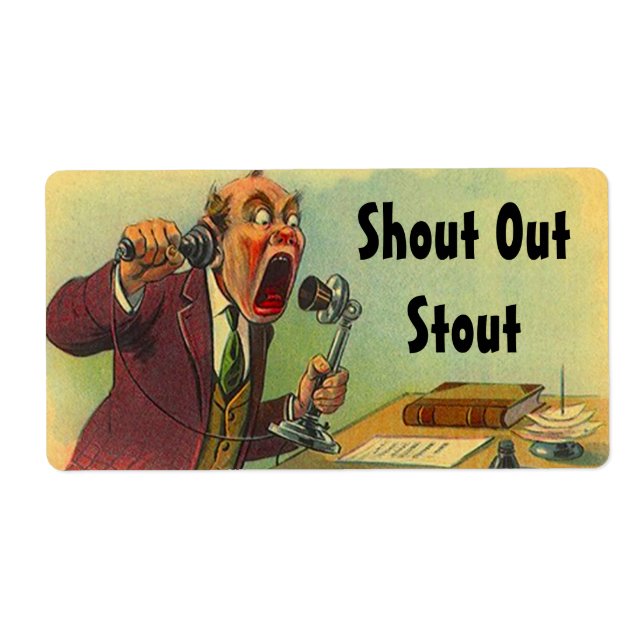 Vintag Shout Homebrew Bottling Zuhause Brew Labels (Vorne)