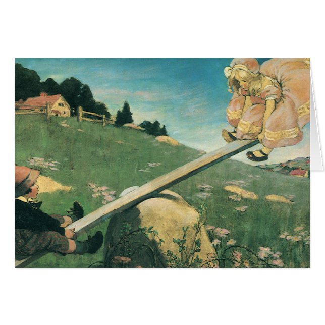 Vintag Siehe Saw Margery Daw, Jessie Willcox Smith (Vorderseite (Horizontal))