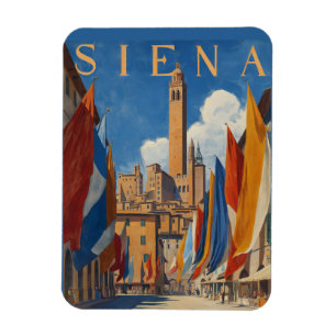 Vintag Siena Italienische Reise Magnet