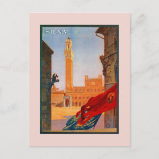 Vintag Siena - Italienische Reisewerbung Postkarte