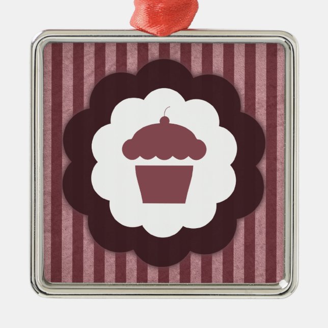Vintag Silbernes Ornament (Vorne)