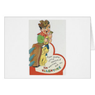 Vintag Singing Cowboy Valentine