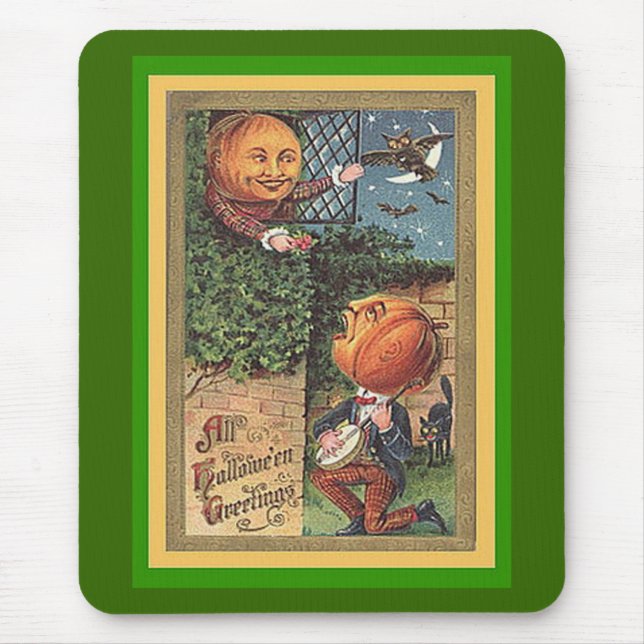 Vintag Singing Pumpkin Man Mousepad (Vorne)