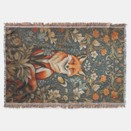 Vintag Sitting Fox William Morris Inspirierte Blum Decke