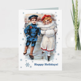 Vintag Skaten Kids Custom Christmas Feiertagskarte