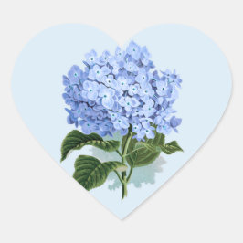 Vintag Sky Blue Hydrangea Blume Sticker