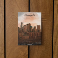 Vintag Skyline Minneapolis Minnesota