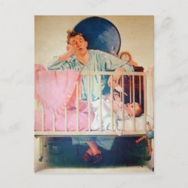 Vintag Sleepy Vater Postkarte