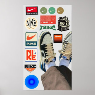 Vintag Sneaker Poster Digitaler Download