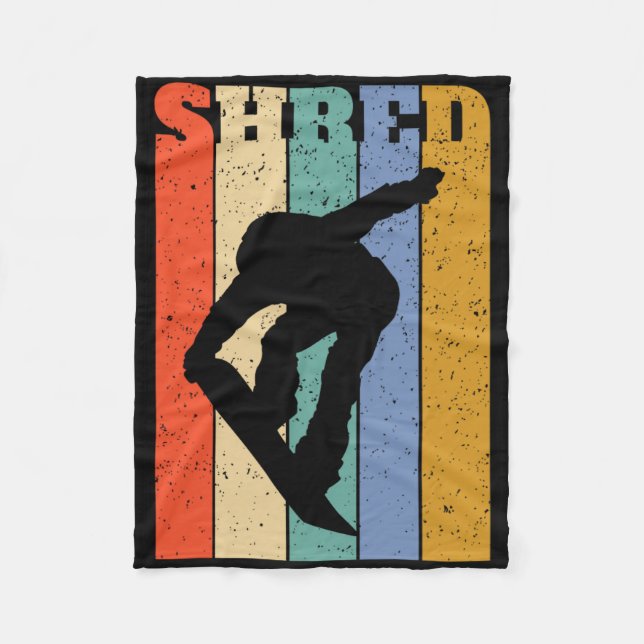 Vintag Snowboard Snowboard Fleecedecke (Vorderseite)