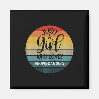 Vintag Snowboarden Magnet