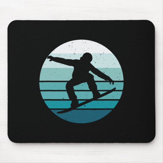 Vintag Snowboarden Mousepad (Vorne)