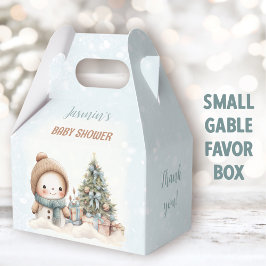 Vintag Snowman Christmas Boy Baby Dusche Klein Geschenkschachtel
