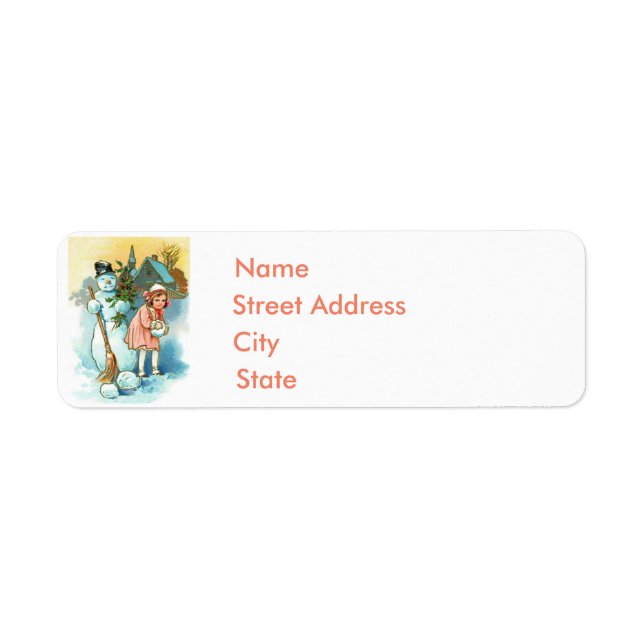 Vintag Snowman & Girl (Vorne)