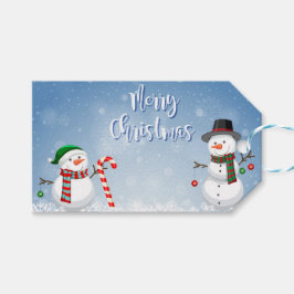 Vintag Snowman Weihnachten Geschenkanhänger
