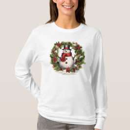Vintag Snowman Weihnachten T-Shirt