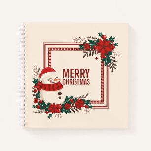 Vintag Snowman Weihnachtsfeiertag Notebook Notizbuch