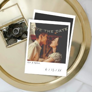 Vintag Sofortkarte für Foto Save the Date Feiertagskarte