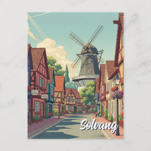 Vintag Solvang California Postkarte