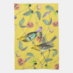 Vintag Songbird Yellow Küchentuch
