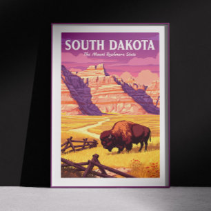 Vintag South Dakota Poster