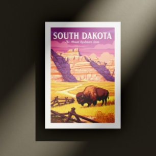 Vintag South Dakota Postkarte