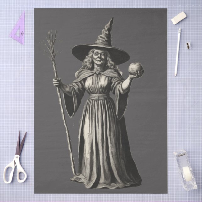 Vintag Spooky Halloween Hexe Seidenpapier (Basteln)