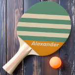 Vintag Sport Orange Streifen mit Namen Tischtennis Schläger<br><div class="desc">Das Vintage Sport Orange Stripes Ping Pong Paddle besticht durch sein lebendiges und dynamisches Design mit fett orangefarbenen Streifen, die das Vertrauen und den Stil ausstrahlen. Dieses Paddel ist perfekt für Lieben, die ein klassisches und dennoch auffälliges Aussehen haben, und verbindet zeitloses Design mit einem modernen Flair. Personalisiert mit Ihrem...</div>