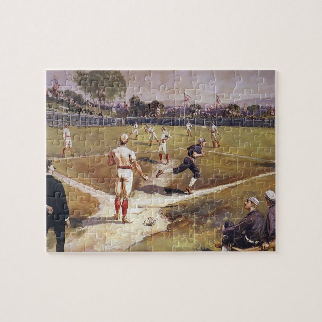 Vintag Sports Baseball Game von Henry Sandham (Horizontal)