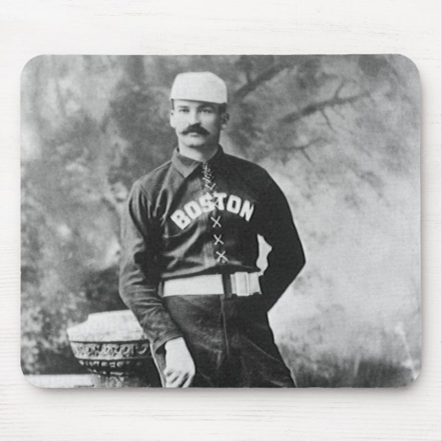 Vintag Sports Foto, Boston Baseball Player Mousepad (Vorne)