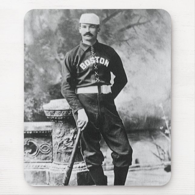 Vintag Sports Foto, Boston Baseball Player Mousepad (Vorne)