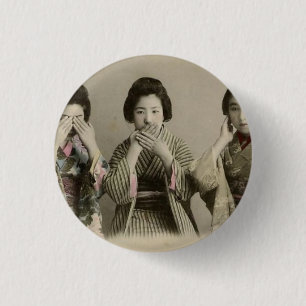 Vintag sprechen Sie kein Übel Button