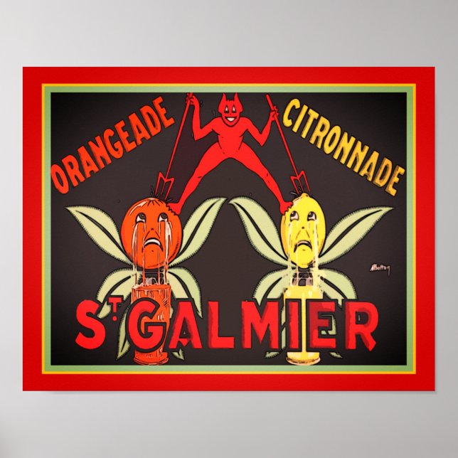 Vintag St Galmier Soda Pop Poster (Vorne)