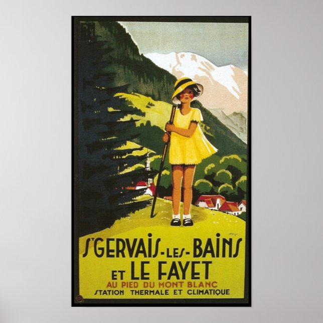 Vintag St. Gervais les Bains Travel Poster (Vorne)