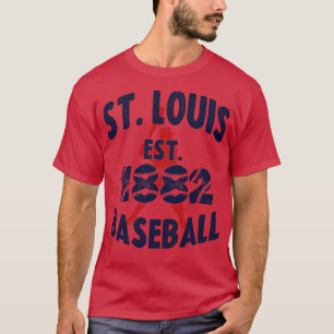 Vintag St Louis Baseball Est 1882 Baseball Batter T-Shirt