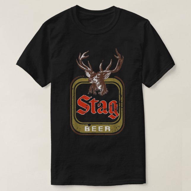 Vintag Stag Beer T-Shirt (Design vorne)