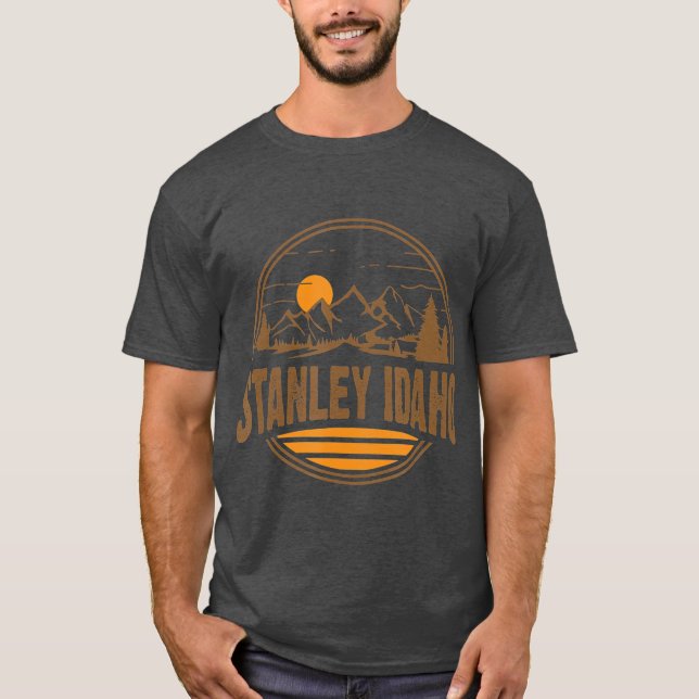 Vintag Stanley Idaho Mountain Wandern Souvenir T-Shirt (Vorderseite)