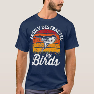 Vintag stark beeinträchtigt durch Vögel T-Shirt