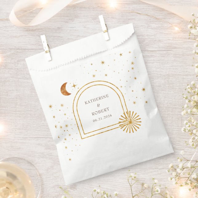 Vintag Stars Moon Wedding Geschenktütchen (Ausgeschnitten)
