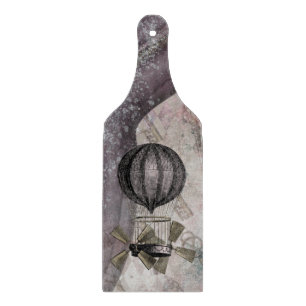 Vintag Steampunk Glam Lila Airship Schneidebrett