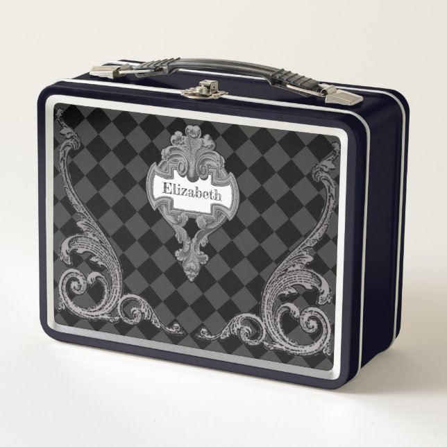 Vintag Steampunk Personalisiert Metall Brotdose (Vorderseite)