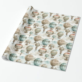 Vintag Steampunk Retro Balloons Geschenkpapier