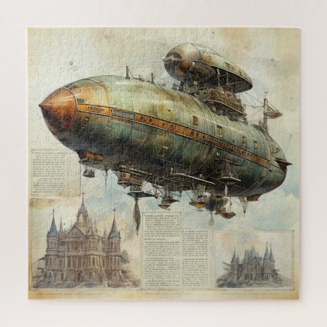 Vintag Steampunk Zeppelin (7) (Vertikal)