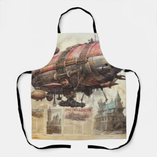 Vintag Steampunk Zeppelin (9) Schürze