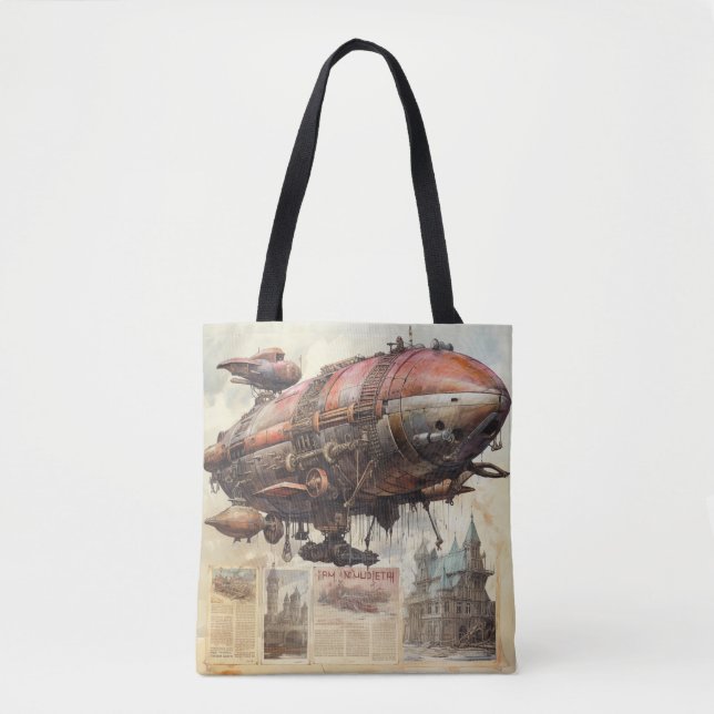 Vintag Steampunk Zeppelin (9) Tasche (Vorderseite)