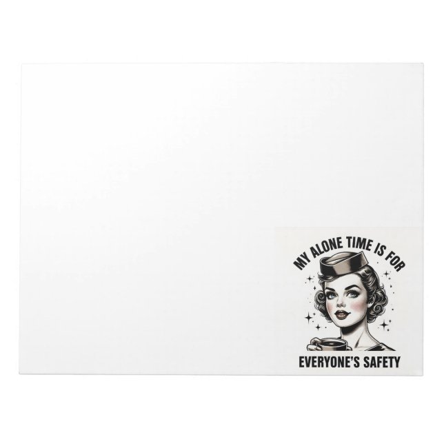 Vintag Stewardess Notepad Notizblock (Vorderseite)