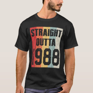 Vintag Straight Outta 1988 Funny Retro Geburtstag T-Shirt