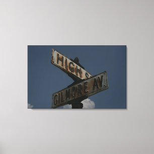 Vintag Street Sign Leinwanddruck
