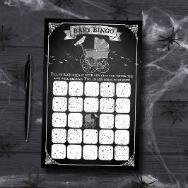 Vintag Stroller Halloween Kinderdusche Bingo